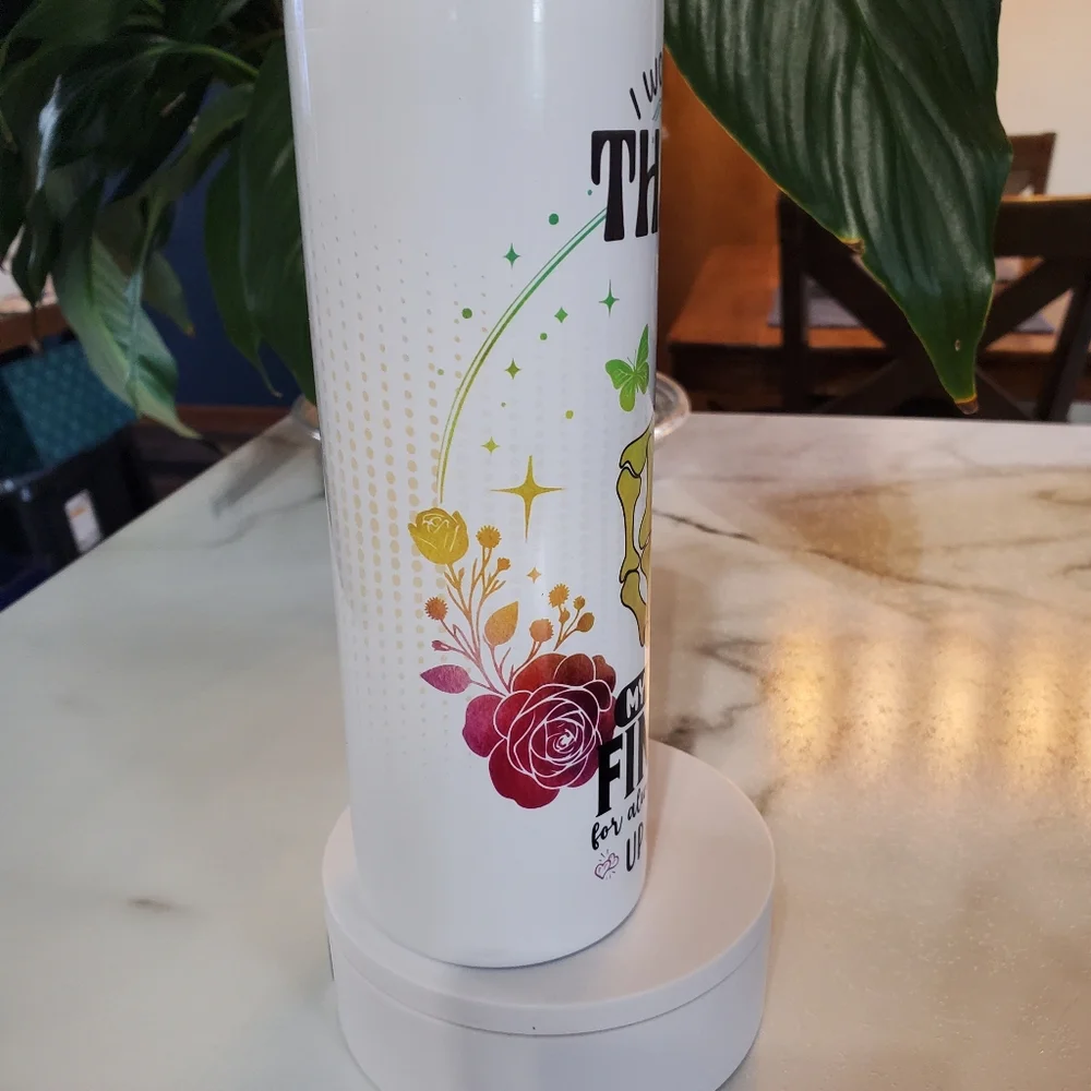 THANK my middle finger for always sticking up for me 20oz Tumbler w/ duo lids 🎉